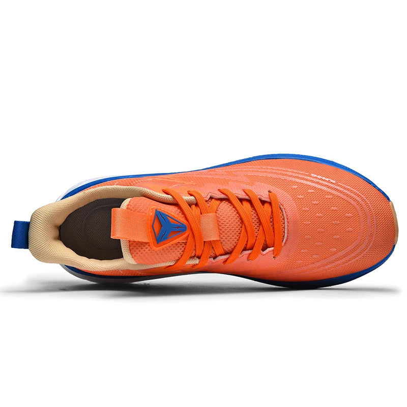 Men's Dark Blue Lace-up Sneakers - Lightweight Running Shoes for Casual Walking and Running