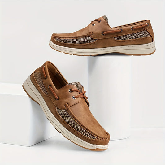 Men's Trendy Stitching Boat Loafers